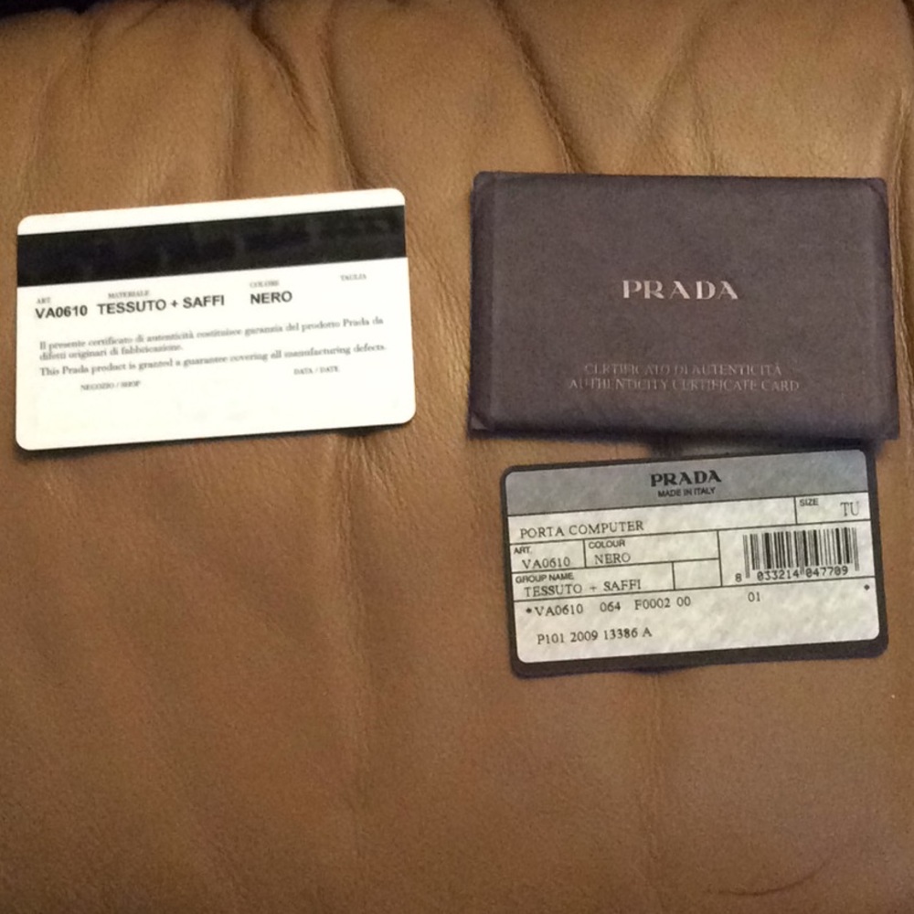 ❌SOLD❌ Prada Black Nylon Saffiano Laptop Tote Bag - Picture 5 of 10